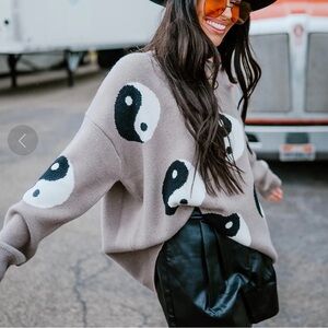 Karma Queen Oversized Yin and Yang Knit